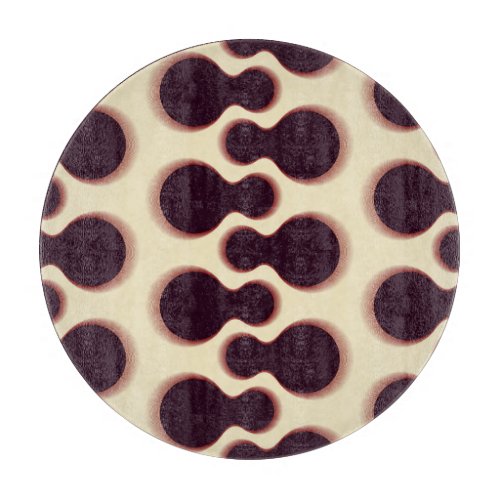 Spiny globular shapes brown shades pattern cutting board