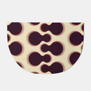Spiny globular shapes, brown shades pattern. doormat