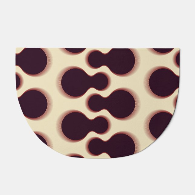 Spiny globular shapes, brown shades pattern. doormat (Front)