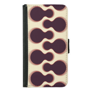 Spiny globular shapes, brown shades pattern. samsung galaxy s5 wallet case