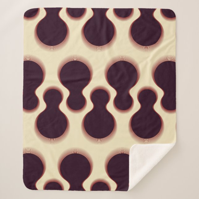 Spiny globular shapes, brown shades pattern. sherpa blanket (Front)