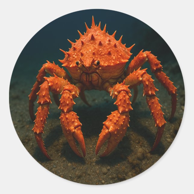 Spiny King Crab Classic Round Sticker (Front)