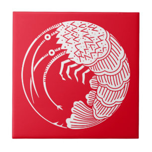 Spiny lobster circle Tiles