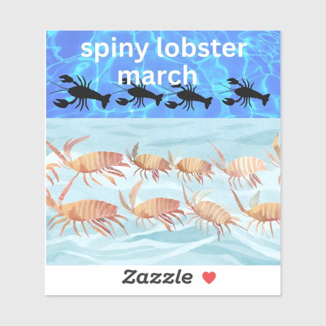 Spiny lobster march sticker (Sheet)