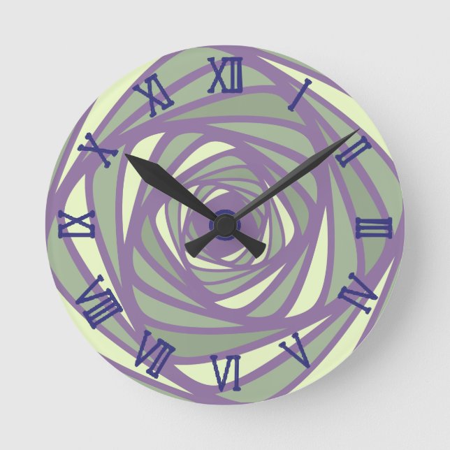  spiral 4 colors  round clock (Front)