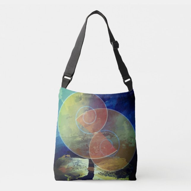 Spiral Abstract Geometrical Cross Body Bag (Front)