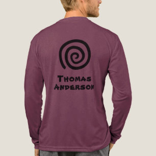 Spiral and Name in Black, Personalized Tri-Blend Shirt