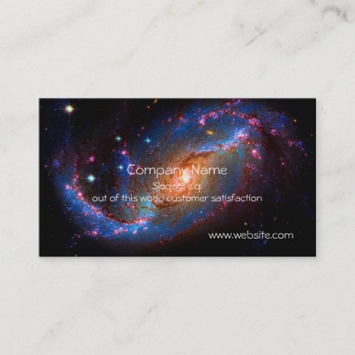 Spiral Barred Galaxy astronomy picture Business Card