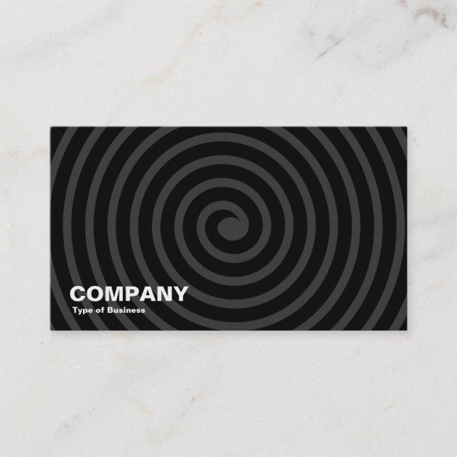 Spiral - Black and Dk Gray Business Card (Front)
