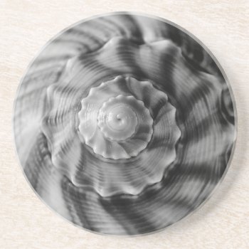 Spiral  Black And White Coaster by artinphotography at Zazzle
