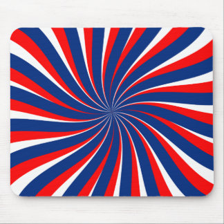 Spiral blue white red... mouse pad