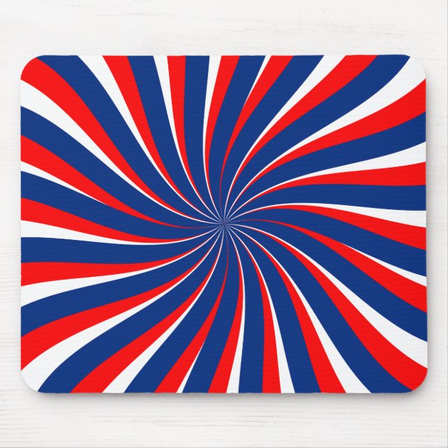 Spiral blue white red... mouse pad (Front)