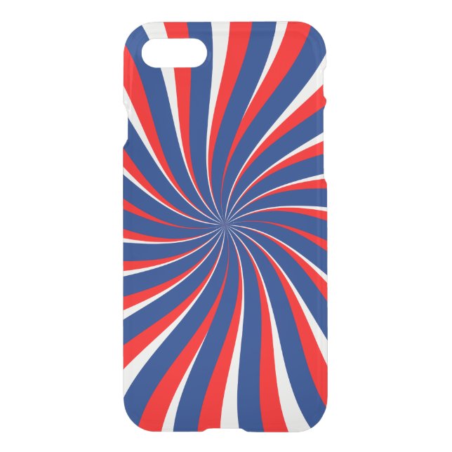Spiral blue white red... uncommon iPhone case (Back)