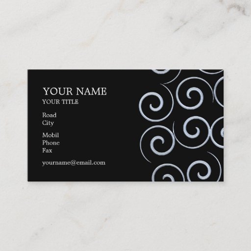 Customizable Spiral Business Card