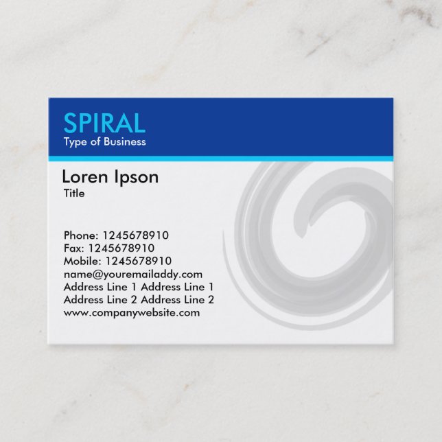 Spiral Business Card (Front)