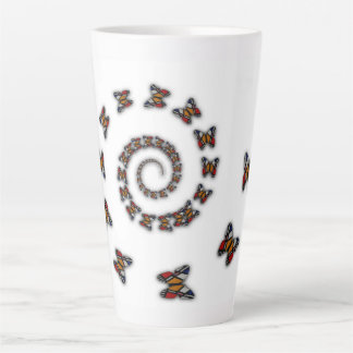 Spiral Butterflies Latte Mug
