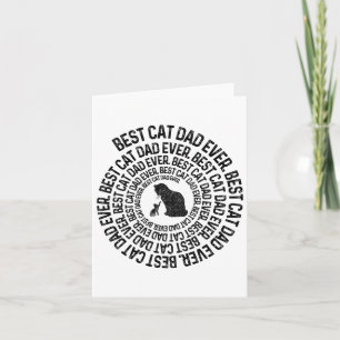 Spiral Cat Daddy - Best Cat Dad Daddy Ever Spiral  Card