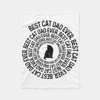 Spiral Cat Daddy - Best Cat Dad Daddy Ever Spiral  Fleece Blanket