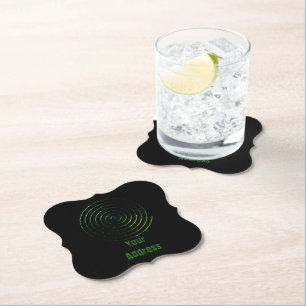 Spiral Celtic symbol Business Card Paper Coaster