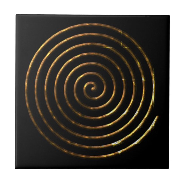 Spiral Celtic symbol Ceramic Tile (Front)