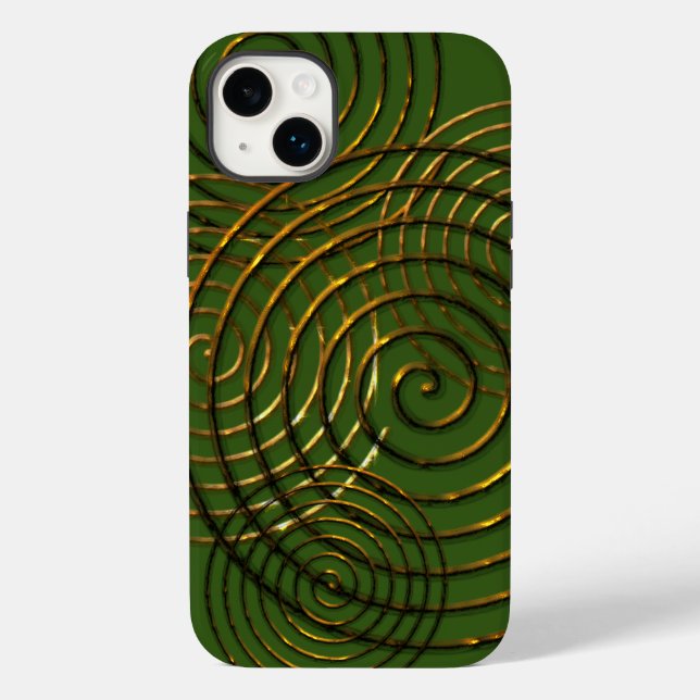 Spiral Celtic symbol gold metallic  Case-Mate iPhone Case (Back)