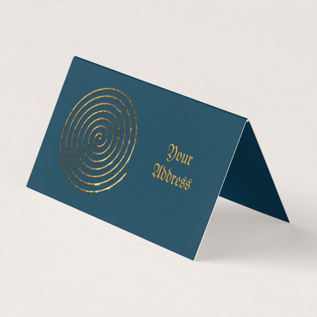 Spiral Celtic symbol personalised Business Card  (Front)