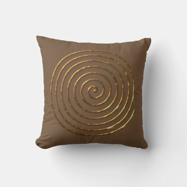 Spiral Celtic symbol Throw Pillow (Front)