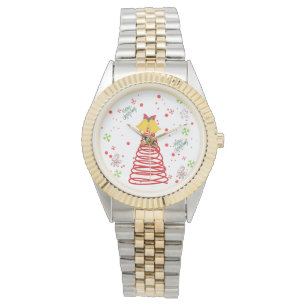 Spiral Christmas Tree and Bells Design Watch