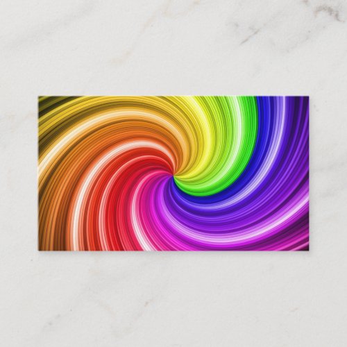 Spiral Colorful Tie Dye Rainbow Swirl Art Pattern Business Card