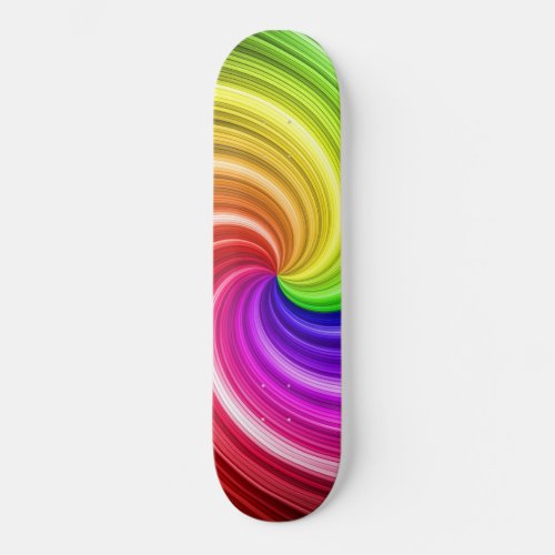 Spiral Colorful Tie Dye Rainbow Swirl Art Pattern Skateboard