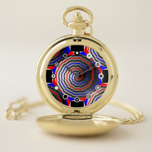 Spiral Cone (Binary Face) by Kenneth Yoncich Pocket Watch