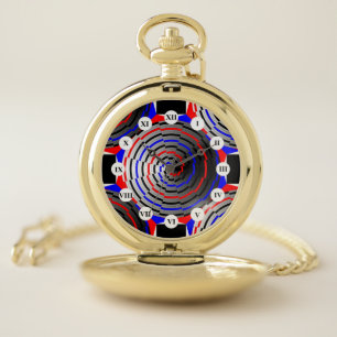 Spiral Cone (Roman Face) by Kenneth Yoncich Pocket Watch