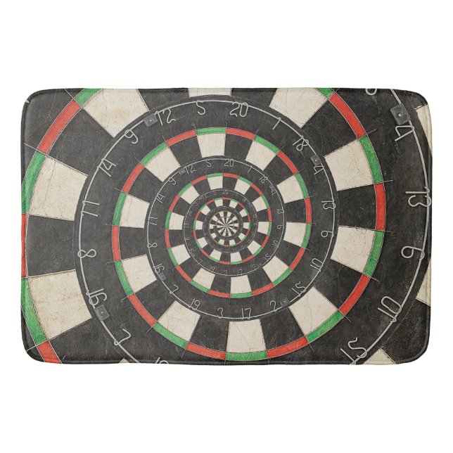 Spiral Dart Board Droste Bath Mat (Front)