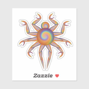 Spiral diving crab thing sticker