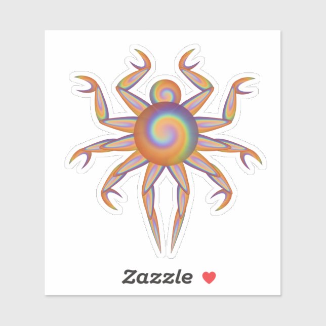 Spiral diving crab thing sticker (Sheet)