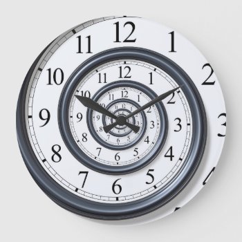 Spiral Droste Clock Wall Clock by FineDezine at Zazzle