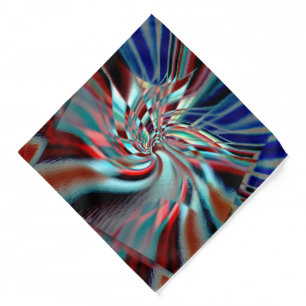 Spiral emerging from an slanted square, soft shiny bandana