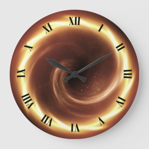 Spiral Fire Vortex  Time Portal Time Machine    Large Clock