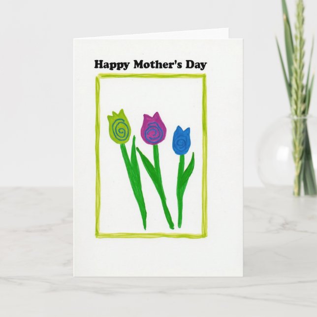Spiral Flower Mothers Day Card (Front)