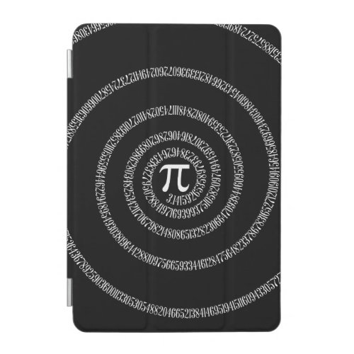 Spiral for Pi on Black Decor iPad Mini Cover