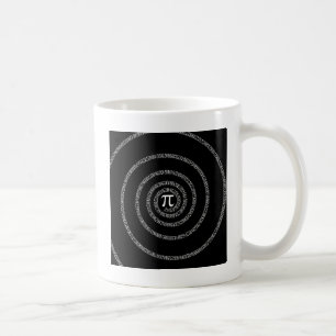 Spiral for Pi on Black Style Coffee Mug