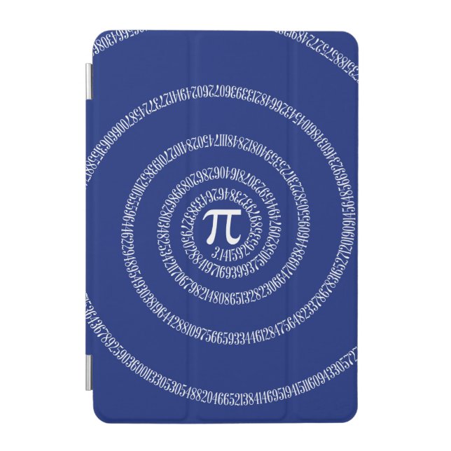 Spiral for Pi on Navy Blue Decor iPad Mini Cover (Front)