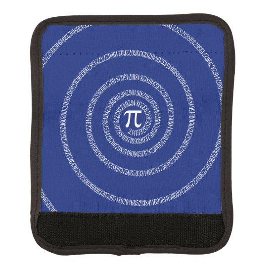 Spiral for Pi on Navy Blue Decor Luggage Handle Wrap
