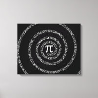 Spiral for Pi on Solid Black