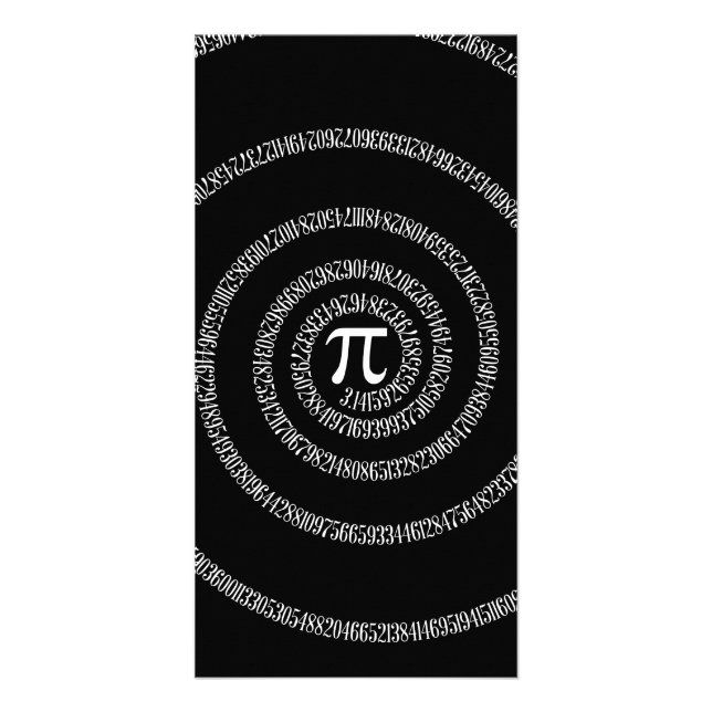 Spiral for Pi on Solid Black Card (Front)