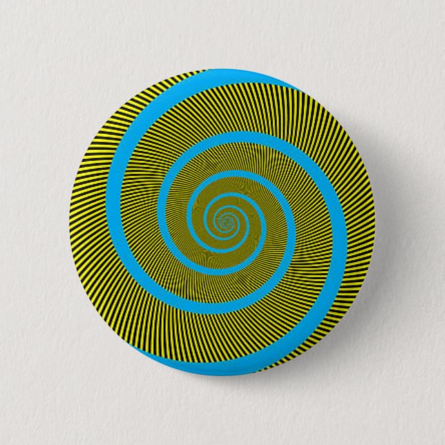 Spiral fractal art pinback button (Front)