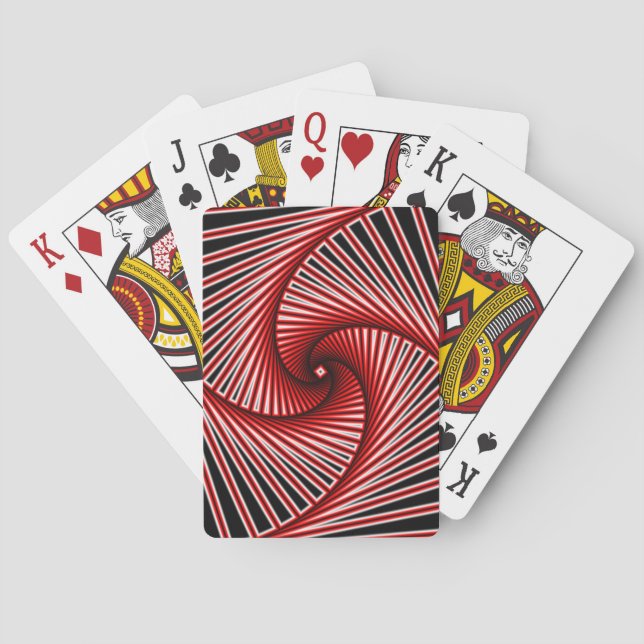 Spiral fractal pattern poker cards (Back)
