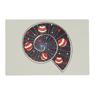 Spiral Galaxy Beach Ball Planets Funny Astronomy Placemat