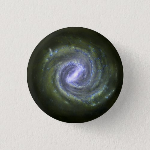 Spiral Galaxy _ Blue Button