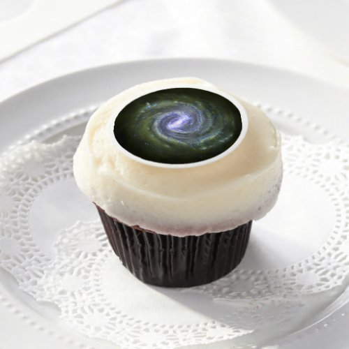Spiral Galaxy _ Blue Edible Frosting Rounds